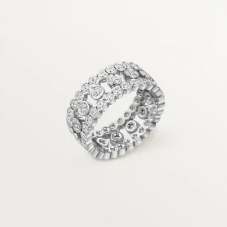 Anello Broderie De Cartier, a tripla fila, diamanti