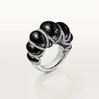 Anello Cartier Libre Tressage, Metaquartzite, Diamanti