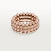 Anello Clash De Cartier, doppia fila, pavé