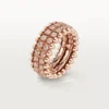 Anello Clash De Cartier, doppia fila, pavé