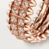 Anello Clash De Cartier, doppia fila, pavé