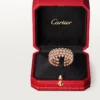 Anello Clash De Cartier, doppia fila, pavé