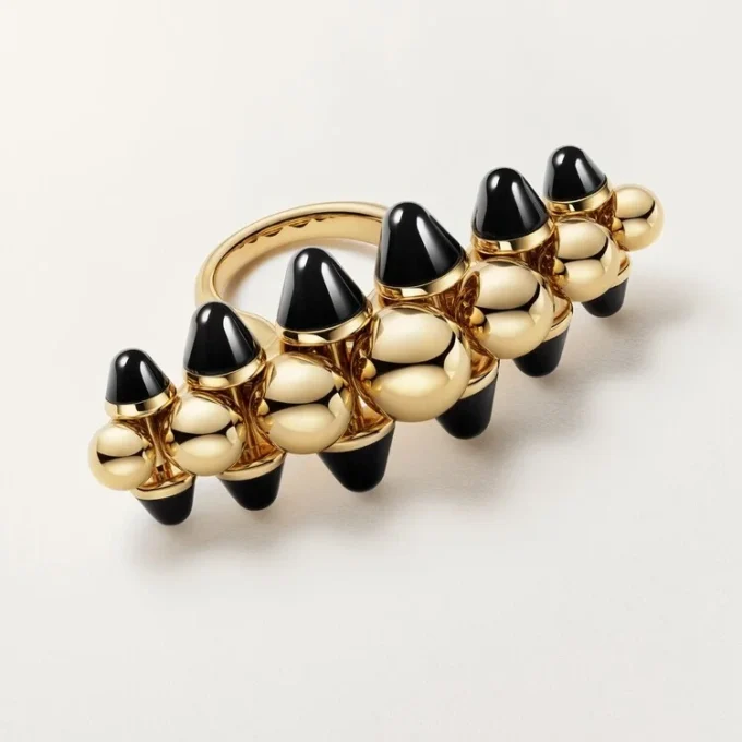 Anello Clash De Cartier, modello extra-large, onice
