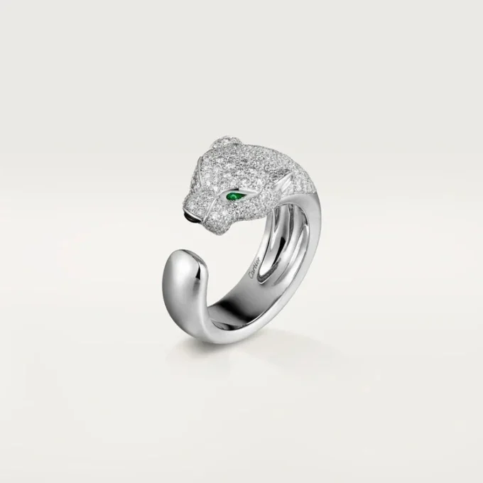Anello con diamanti Panthere De Cartier, oro bianco | Cartier Us