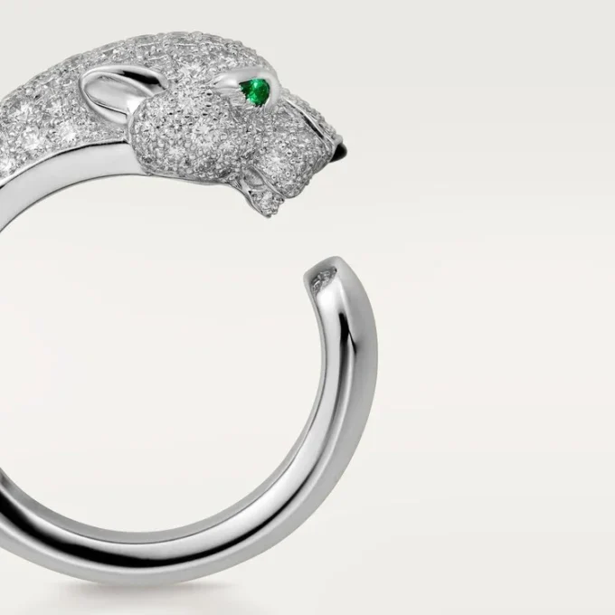 Anello con diamanti Panthere De Cartier, oro bianco | Cartier Us