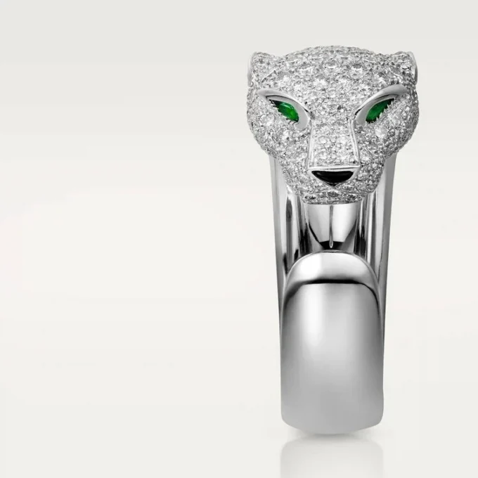 Anello con diamanti Panthere De Cartier, oro bianco | Cartier Us