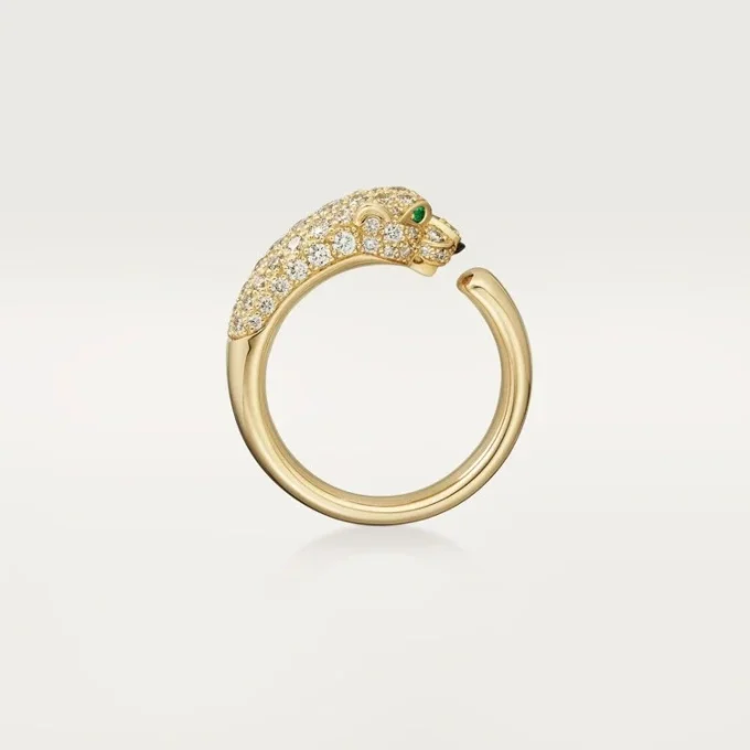 Anello con diamanti Panthere De Cartier, oro giallo | Cartier Us