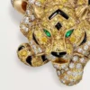 Anello Faune Et Flore De Cartier, diamanti gialli, arancioni e marroni, pavé