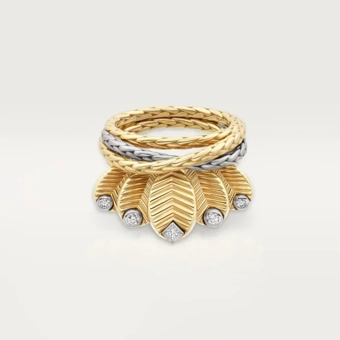 Anello Grain De Cafe, diamanti