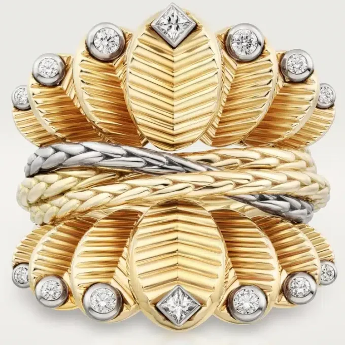 Anello Grain De Cafe, diamanti