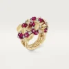 Anello Grain De Cafe, rubellite, semi-pavé