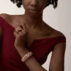 Anello Grain De Cafe, rubellite, semi-pavé