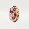 Anello Grain De Cafe, rubellite, semi-pavé