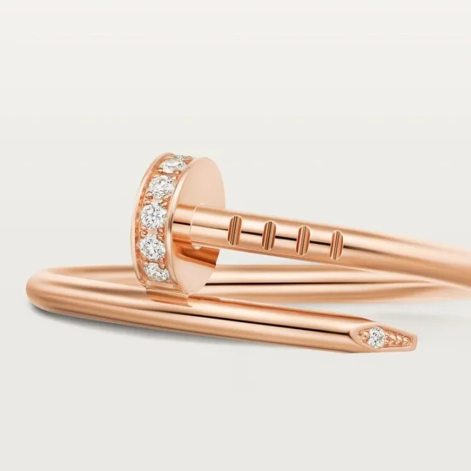 Anello Juste Un Clou, modello piccolo, diamanti