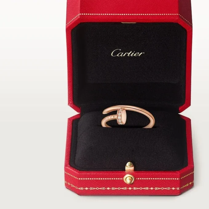 Anello Juste Un Clou, modello piccolo, diamanti