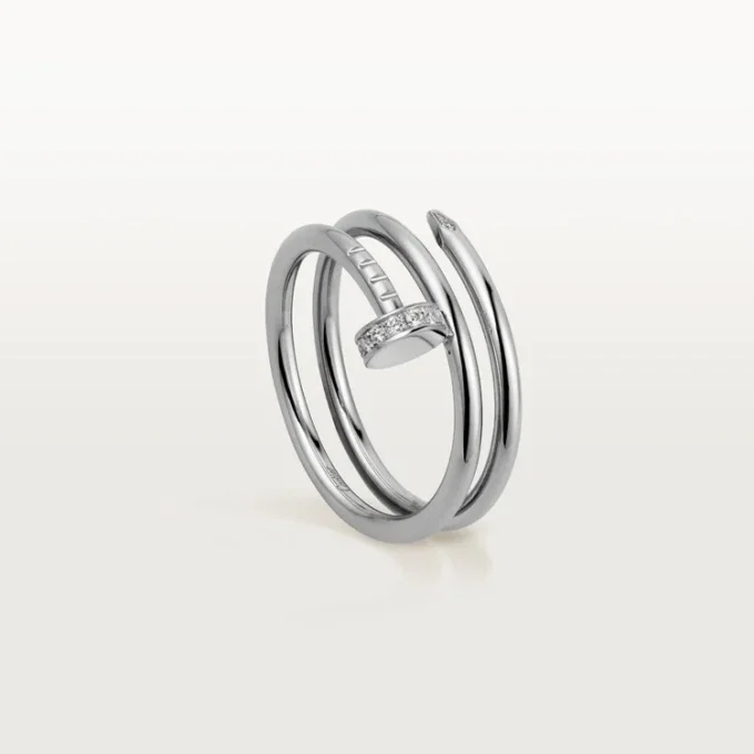 Anello Juste Un Clou – Oro bianco, diamanti – Cartier