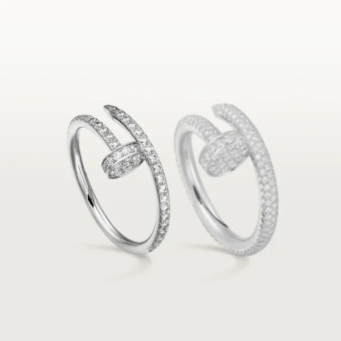 Anello Juste Un Clou – Oro bianco, diamanti – Cartier