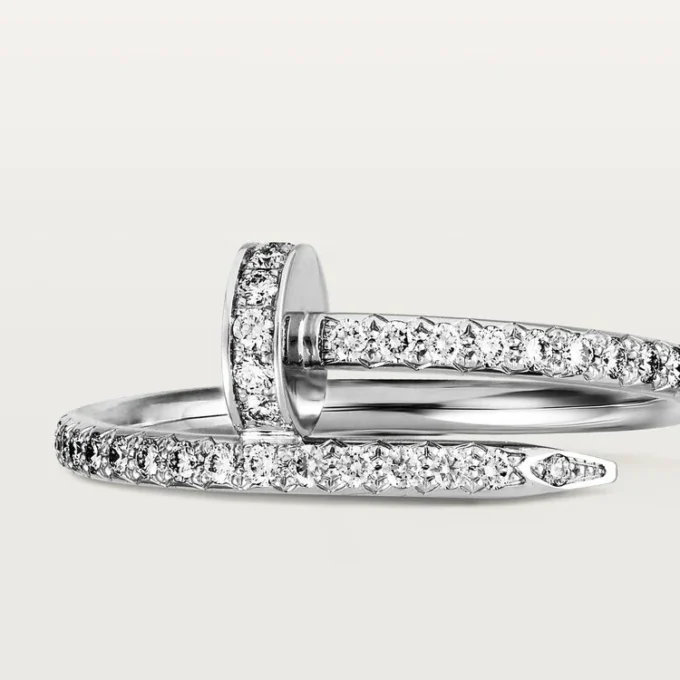 Anello Juste Un Clou – Oro bianco, diamanti – Cartier