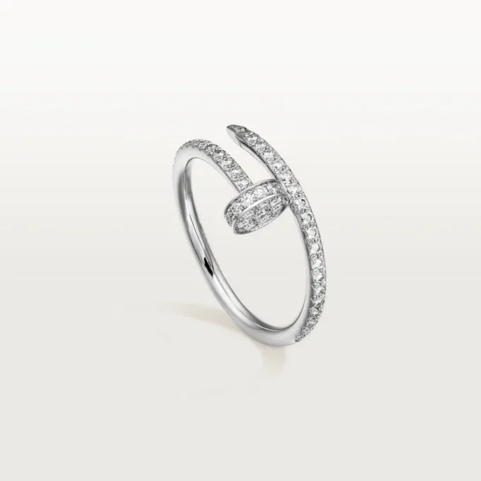Anello Juste Un Clou – Oro bianco, diamanti – Cartier