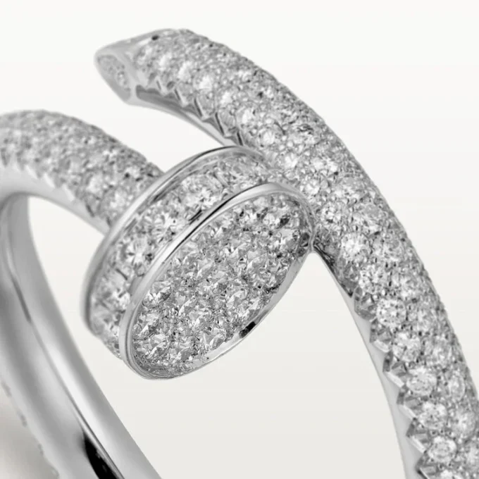Anello Juste Un Clou – Oro bianco, diamanti – Cartier
