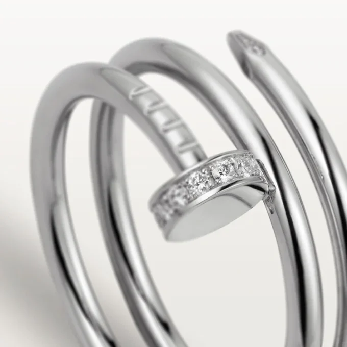 Anello Juste Un Clou – Oro bianco, diamanti – Cartier
