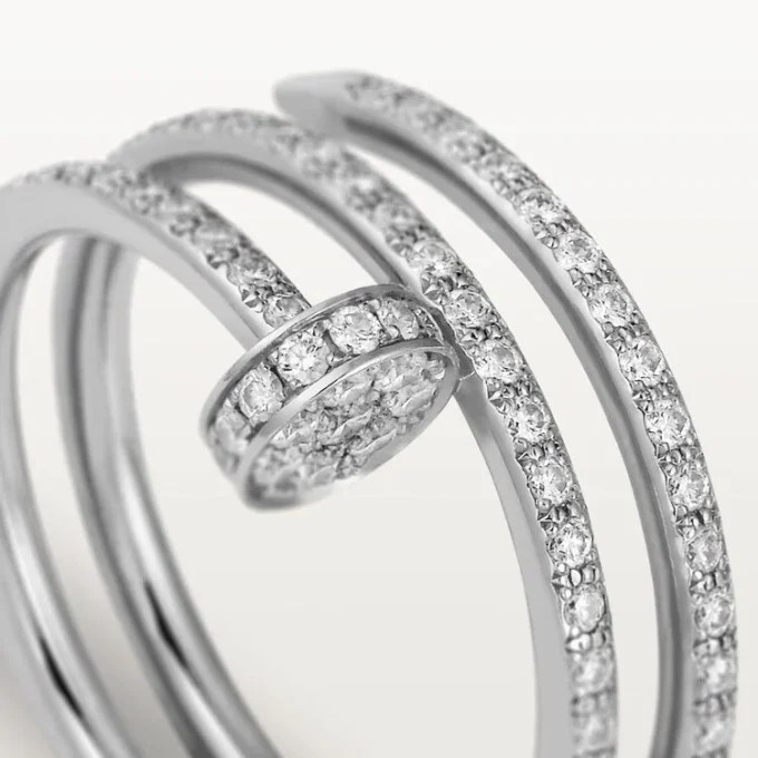 Anello Juste Un Clou – Oro bianco, diamanti – Cartier