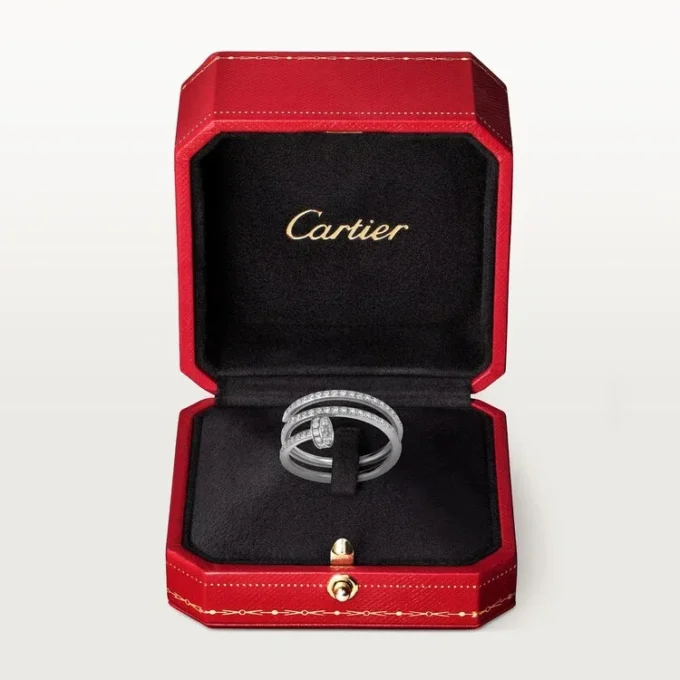Anello Juste Un Clou – Oro bianco, diamanti – Cartier