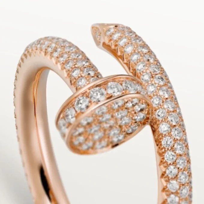 Anello Juste Un Clou – Oro rosa, diamanti – Cartier