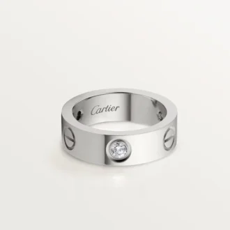 Anello Love, 3 diamanti – Oro bianco, Diamanti – Cartier