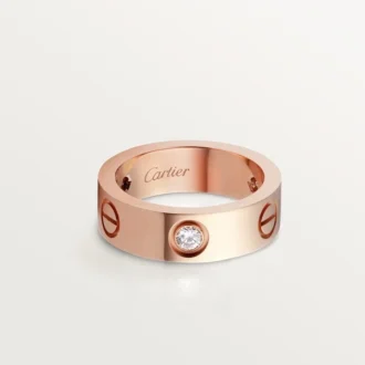 Anello Love, 3 diamanti – Oro rosa, Diamanti – Cartier