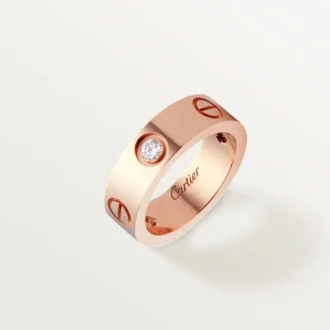 Anello Love, 3 diamanti – Oro rosa, Diamanti – Cartier