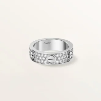 Anello Love, modello classico, pavé