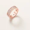 Anello Love, modello classico, pavé, 6 diamanti