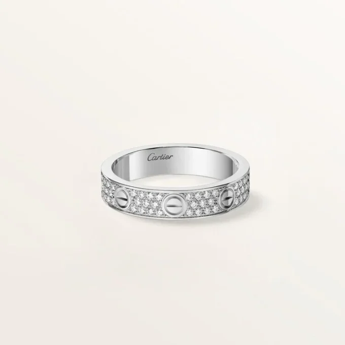 Anello Love, modello piccolo, pavé