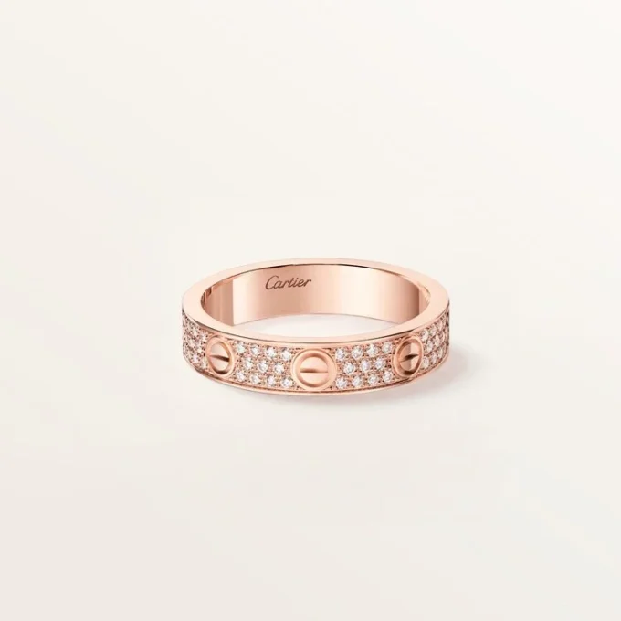 Anello Love, modello piccolo, pavé