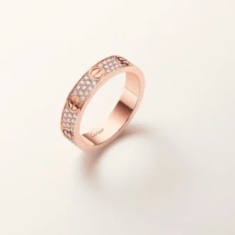 Anello Love, modello piccolo, pavé