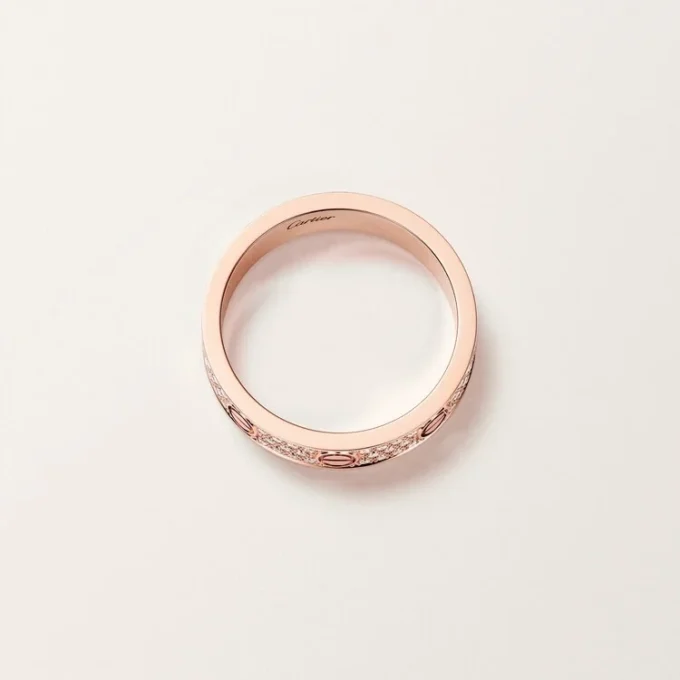 Anello Love, modello piccolo, pavé