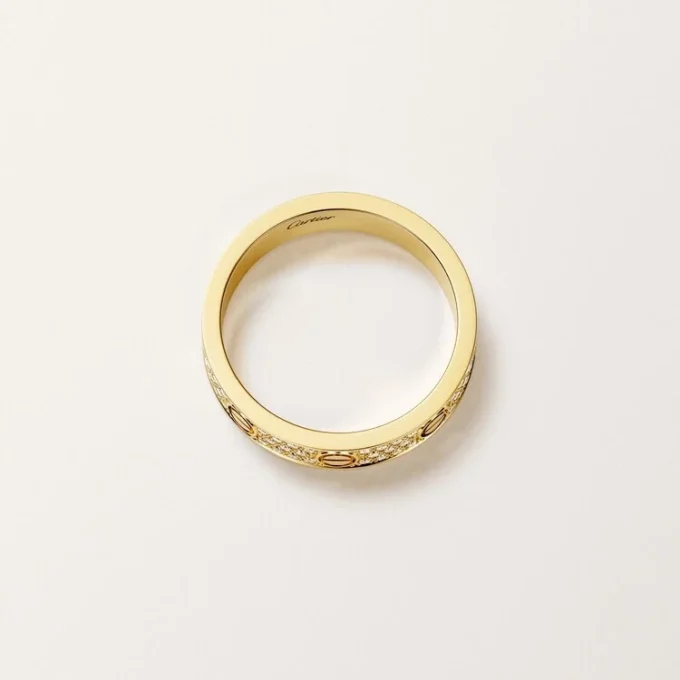 Anello Love, modello piccolo, pavé