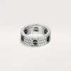Anello Love, pavé di diamanti, ceramica – Oro bianco, ceramica, diamanti – Cartier