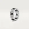 Anello Love, pavé di diamanti, ceramica – Oro bianco, ceramica, diamanti – Cartier