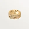 Anello Maillon Panthere, 3 file a mezza pavé di diamanti – Oro giallo, Diamanti – Cartier