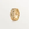 Anello Maillon Panthere, 3 file a mezza pavé di diamanti – Oro giallo, Diamanti – Cartier
