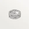Anello Maillon Panthere, 3 file con pavé di diamanti – Oro bianco, Diamanti – Cartier