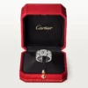 Anello Maillon Panthere, 3 file con pavé di diamanti – Oro bianco, Diamanti – Cartier
