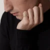 Anello Maillon Panthere, 3 file con pavé di diamanti – Oro rosa, Diamanti – Cartier
