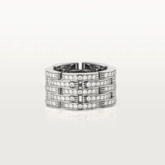 Anello Maillon Panthere, cinque file, pavé