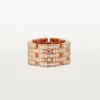 Anello Maillon Panthere, cinque file, pavé