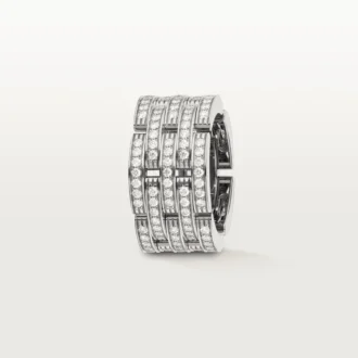 Anello Maillon Panthere, cinque file, pavé
