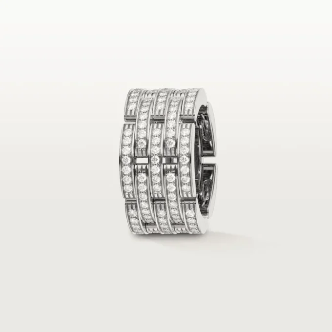 Anello Maillon Panthere, cinque file, pavé