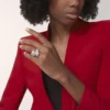 Anello Panthere De Cartier, articolato, con pavé